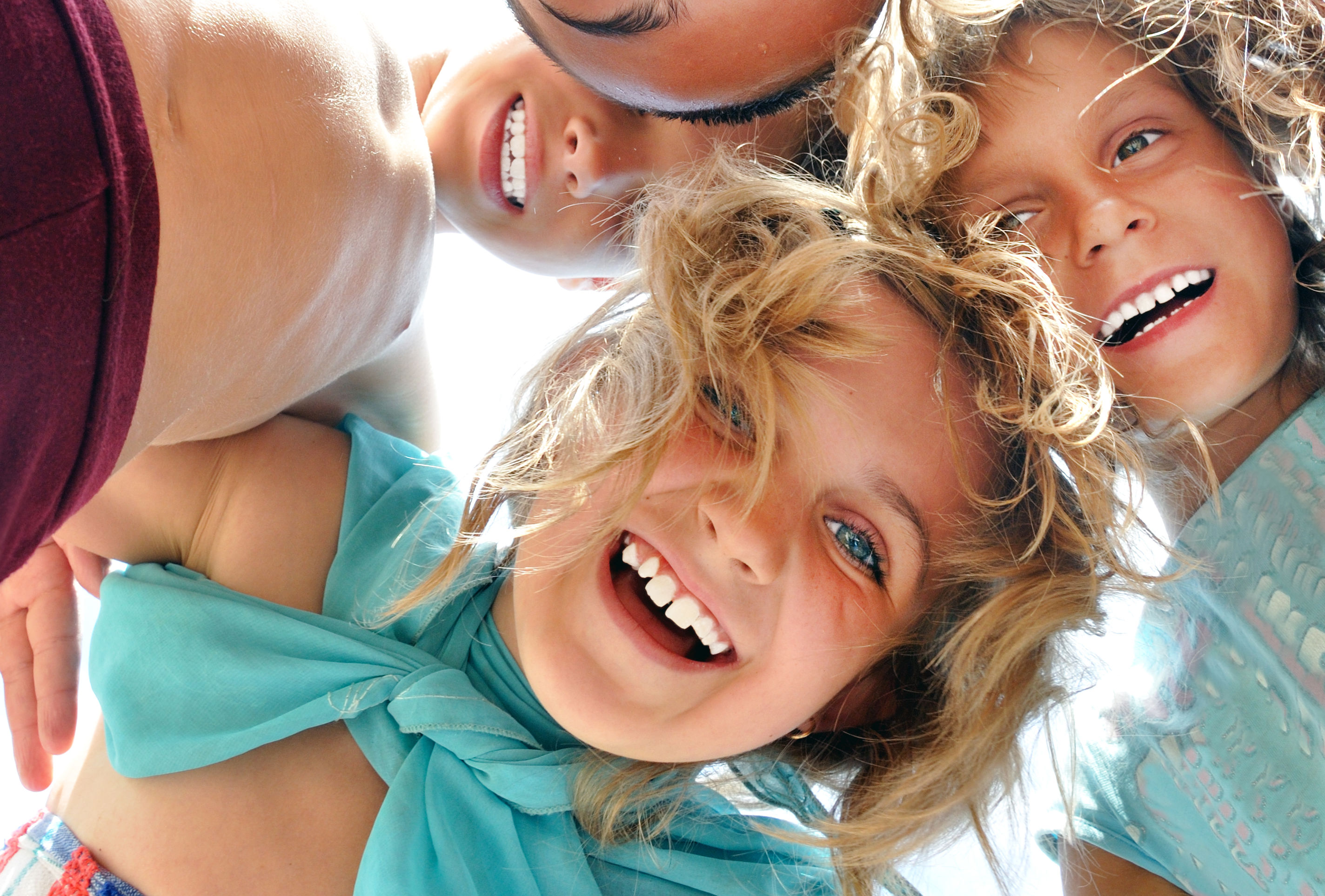 Glade børn med tandsmil