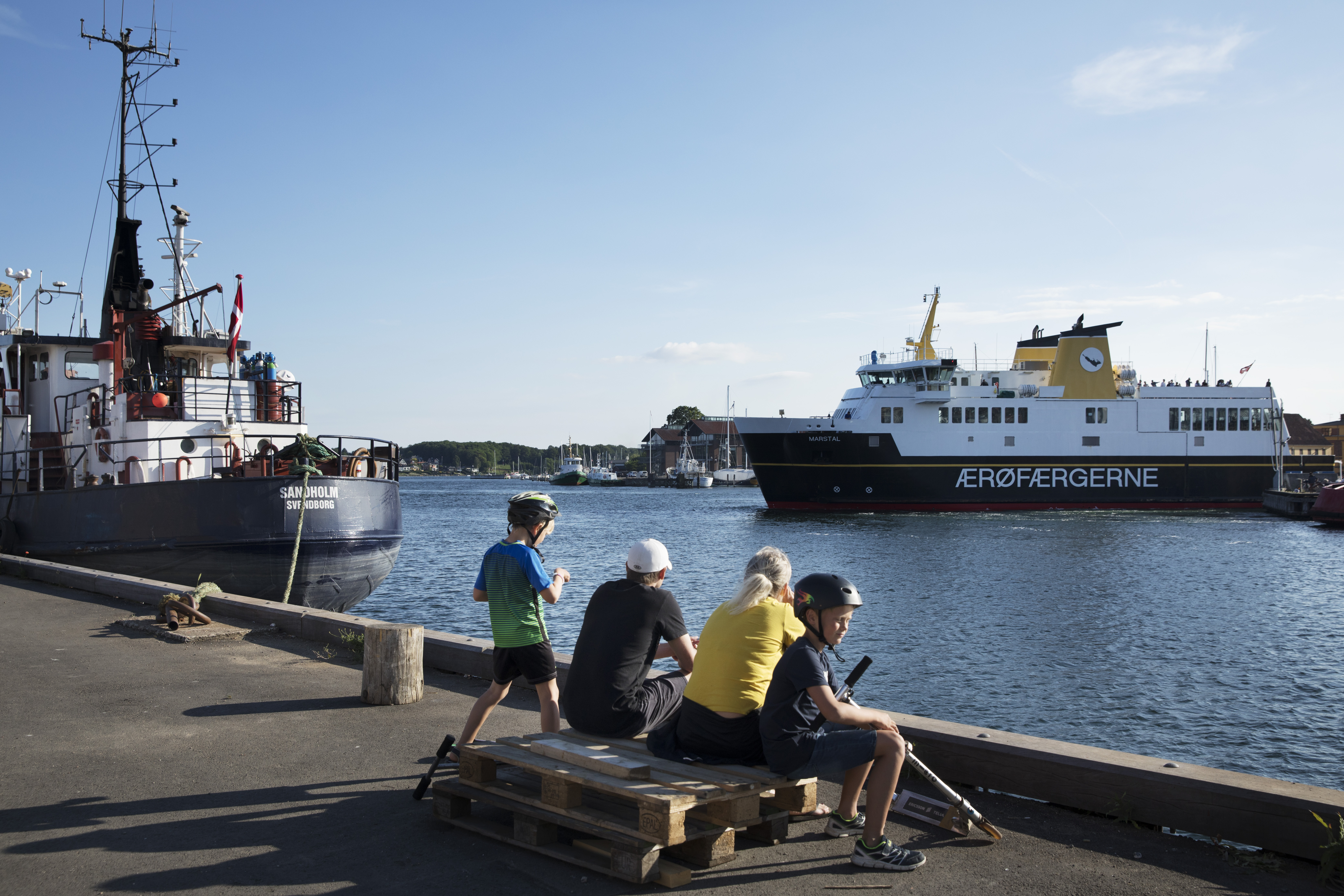 Ærøfærgen ud for Svendborg Havn