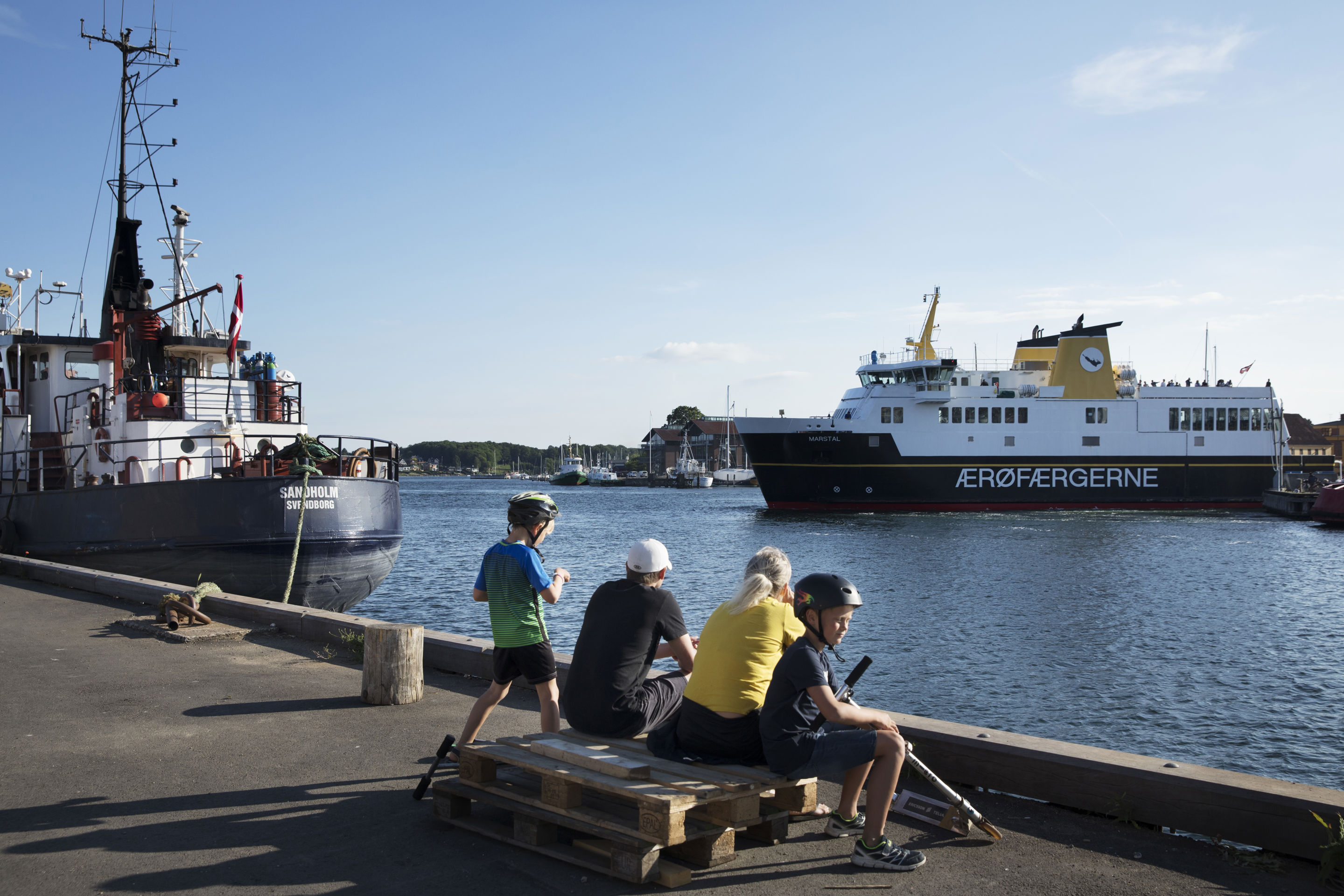 Ærøfærgen ud for Svendborg Havn